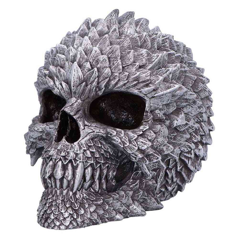 Nemesis Now - Scaled Remains Figurine - Skull - Grey